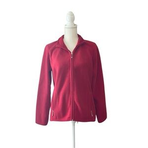 Karen Scott Women's Red Zip-Up Jacket